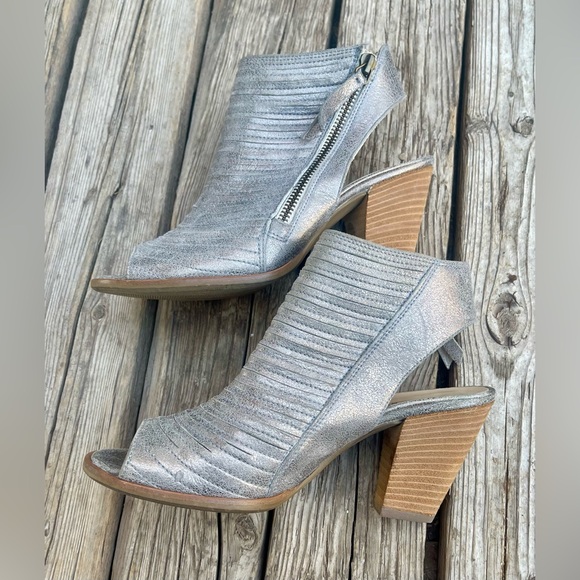 $375PAUL GREEN Cayanne Leather Peep Toe Sandal BOOTIE SMOKE LEATHER sz.UK4 US6.5 - Picture 7 of 10